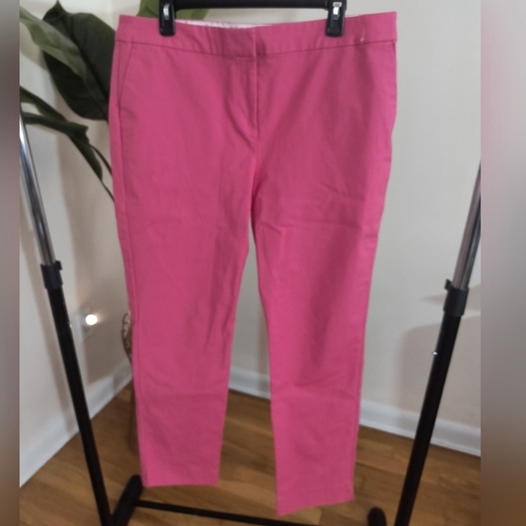 🩷 Boden Flat Front Flattering Pink Trousers Pants US size 14 L w/ POCKETS - Picture 5 of 8
